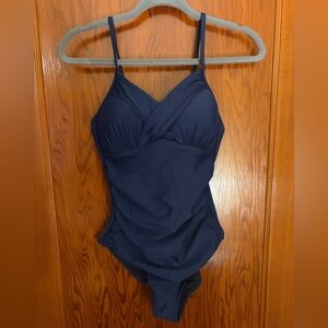 Navy Blue One-Piece Swimsuit
